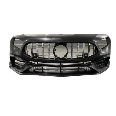 A45 A35 Style Front Bumper Rear Diffuser and Exhaust Tips Kit for Mercedes-Benz A-Class W177 AMG Line Conversion A45 A35 Style Front Bumper Rear Diffuser and Exhaust Tips Kit for Mercedes-Benz A-Class W177 AMG Line Conversion