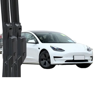 Windshield Wiper Blades for Tesla Model 3 Highland Silent Frameless Rubber Strip Front Pair Windshield Wiper Blades for Tesla Model 3 Highland Silent Frameless Rubber Strip Front Pair