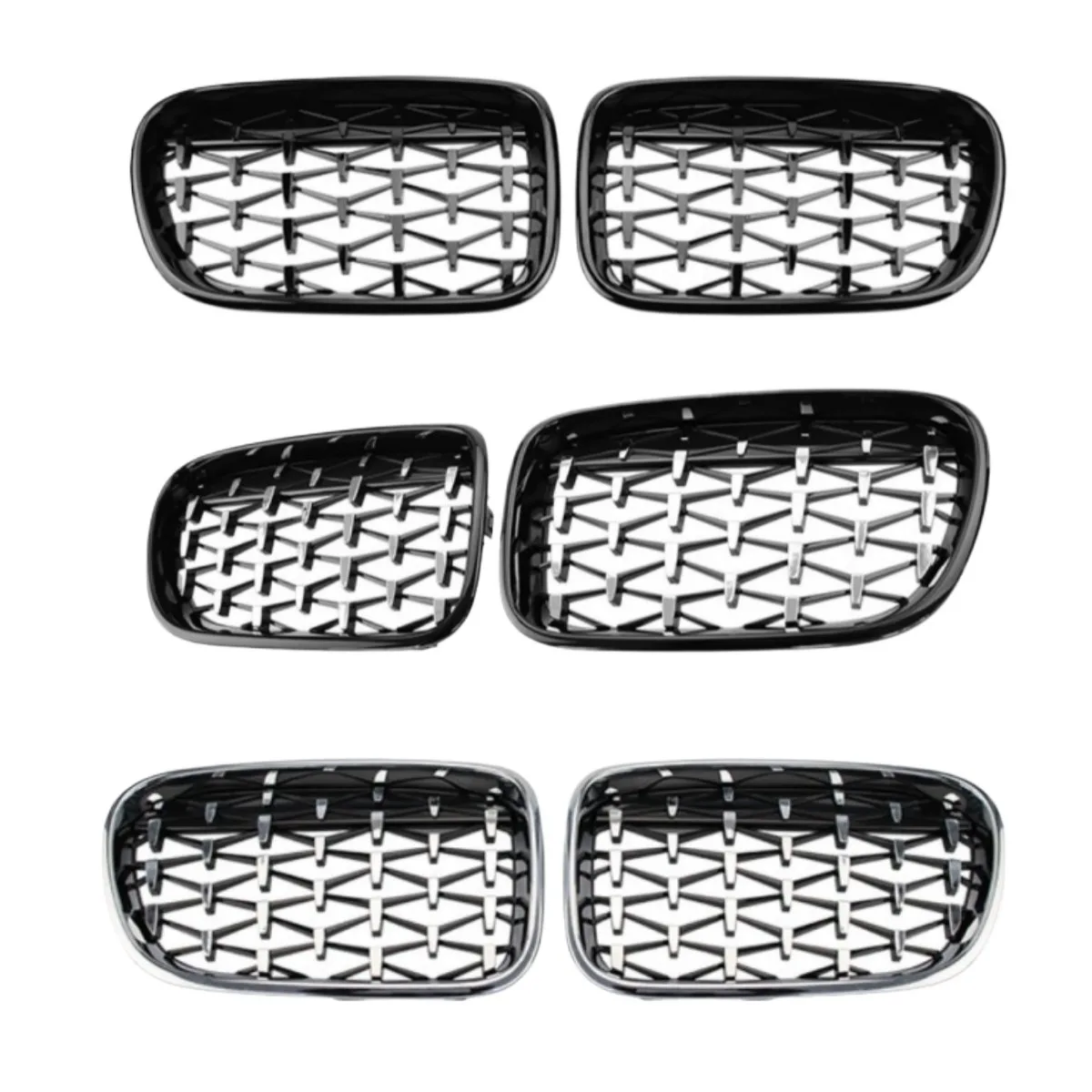 Front Kidney Grille Meteor Style Replacement Grille for BMW X3/X4 F25 F26 Mesh Radiator Cover