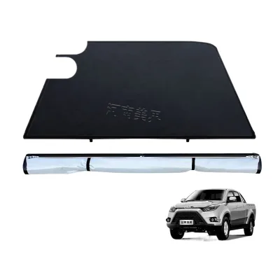 Soft Roll-up Tonneau Cover for JMC Vigus 3/5/7 Pickup Trucks, PVC Tri-Fold Style Waterproof Cargo Bed Cover Soft Roll-up Tonneau Cover for JMC Vigus 3/5/7 Pickup Trucks, PVC Tri-Fold Style Waterproof Cargo Bed Cover