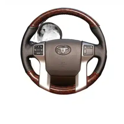 Suitable for 10-20 Prado peach wood steering wheel cover domineering 2700 interior modification special hand-sewn handle cover Suitable for 10-20 Prado peach wood steering wheel cover domineering 2700 interior modification special hand-sewn handle cover