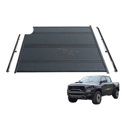 Quad-Fold Hard Truck Bed Tonneau Cover, Aluminum Alloy Rear Trunk Lid for Dodge Ram 1500 Quad-Fold Hard Truck Bed Tonneau Cover, Aluminum Alloy Rear Trunk Lid for Dodge Ram 1500