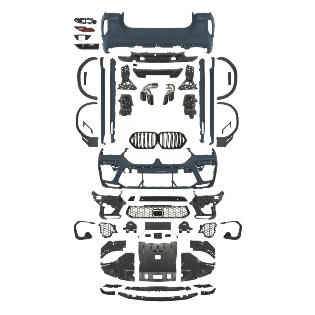 X6M Style Body Kit Front and Rear Bumper Assembly for BMW X6 G06 2020-2022