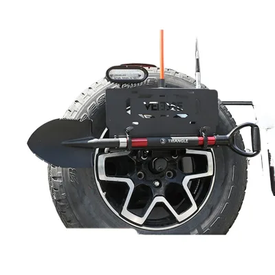 Rear Spare Tire License Plate Bracket with Shovel Mount for Ford Bronco Exterior Multi-Functional Expansion Holder Rear Spare Tire License Plate Bracket with Shovel Mount for Ford Bronco Exterior Multi-Functional Expansion Holder