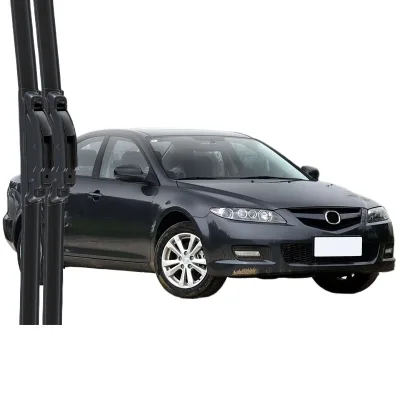 Front Windshield Wiper Blades for Mazda 6 Multi-Function Frameless Silent Rubber Wiper Pair Front Windshield Wiper Blades for Mazda 6 Multi-Function Frameless Silent Rubber Wiper Pair