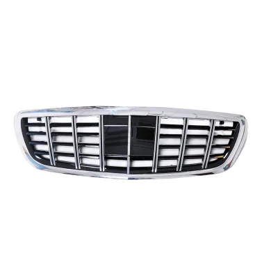 Front Bumper Grille Brabus Style Mesh Grille for Mercedes-Benz S-Class W222 2014-2019