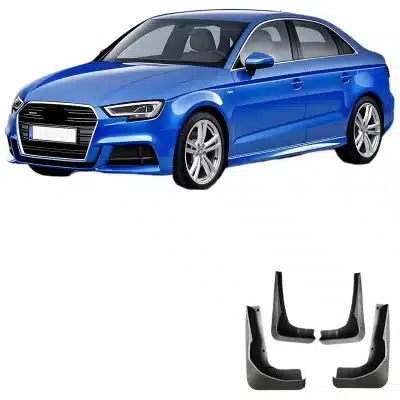 Soft TPO Rubber Mud Flaps Splash Guards Front and Rear Set for Audi A3 Sedan Sport 2016-2019