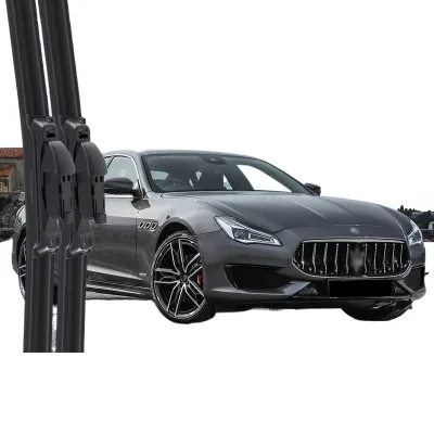 Professional Frameless Windshield Wiper Blades Dual Rubber Silent Strip for Maserati Quattroporte Professional Frameless Windshield Wiper Blades Dual Rubber Silent Strip for Maserati Quattroporte