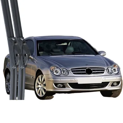All-Season Frameless Windshield Wiper Blades for Mercedes-Benz CLK 350 Dual Rubber Strip Squeegee Quiet Operation All-Season Frameless Windshield Wiper Blades for Mercedes-Benz CLK 350 Dual Rubber Strip Squeegee Quiet Operation