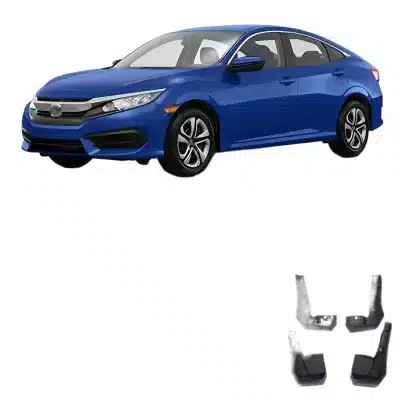 Soft Rubber Car Mud Guards Front and Rear Splash Guards for Honda Civic 2016-2019 (10th Gen) Soft Rubber Car Mud Guards Front and Rear Splash Guards for Honda Civic 2016-2019 (10th Gen)
