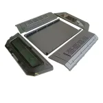 Pickup Truck Bed Cover Manganese Steel Trifold High Top Tailgate for Titan