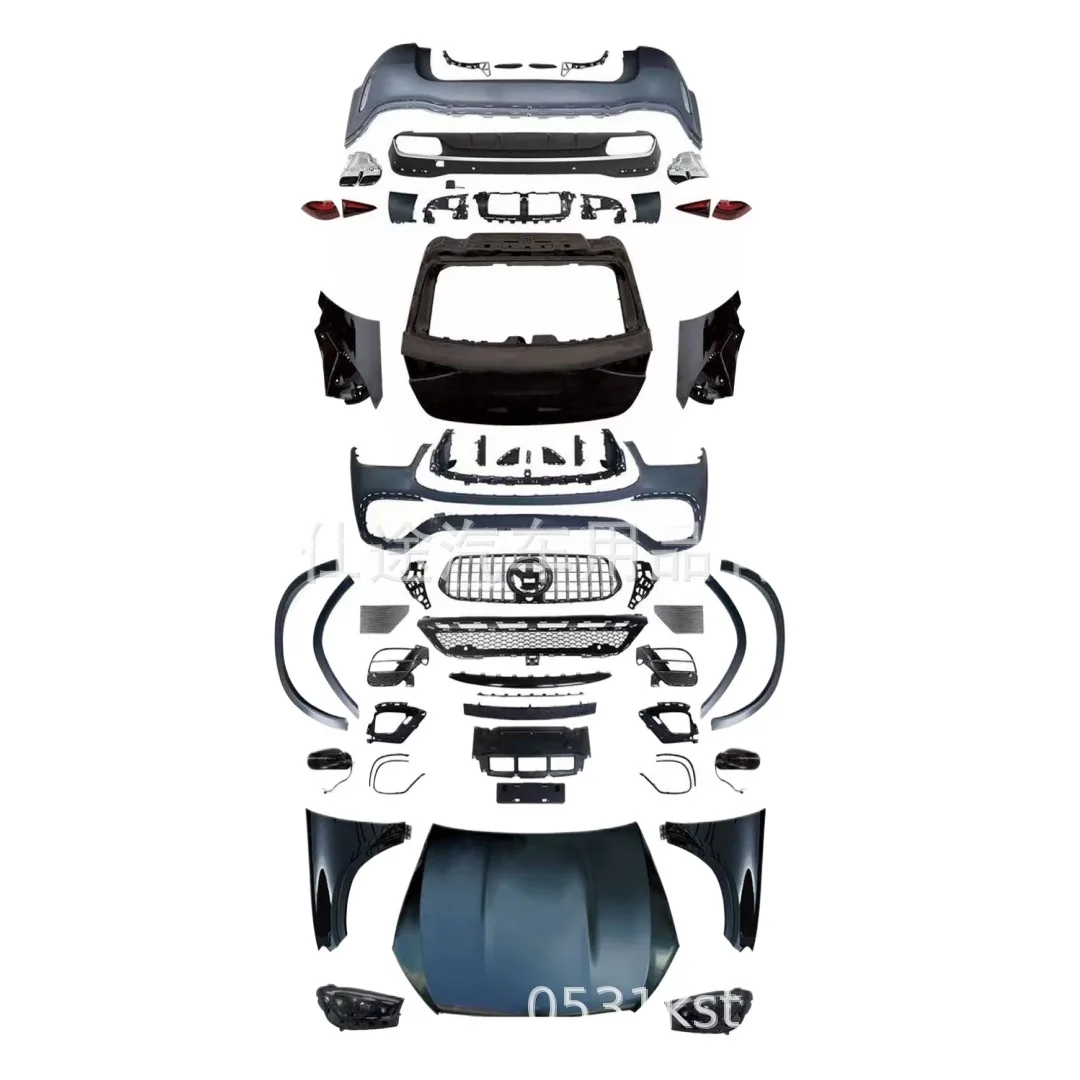 Front Bumper Body Kit Upgrade GLE53 GLE63 Style for Mercedes-Benz ML W166 ML350 ML400 ML500