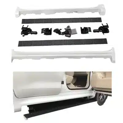 Electric Running Boards Dual Side Steps with Side Skirts for Toyota Land Cruiser LC200 and Prado FJ150 Electric Running Boards Dual Side Steps with Side Skirts for Toyota Land Cruiser LC200 and Prado FJ150