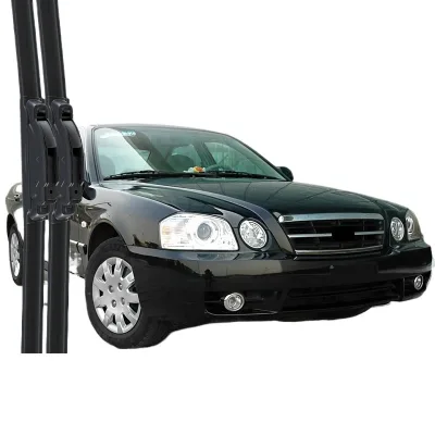 Front Windshield Wiper Blades Multi-Fit Bone-less Frameless All-Season Performance for Kia Optima Magentis Front Windshield Wiper Blades Multi-Fit Bone-less Frameless All-Season Performance for Kia Optima Magentis