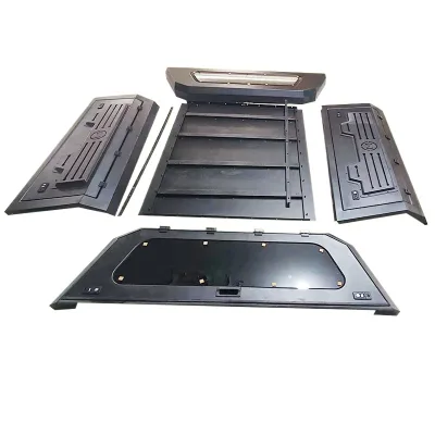 Manganese Steel Three-Fold Rear Cargo Bed Cover Tailgate with Net for Ssangyong Musso Pickup Manganese Steel Three-Fold Rear Cargo Bed Cover Tailgate with Net for Ssangyong Musso Pickup