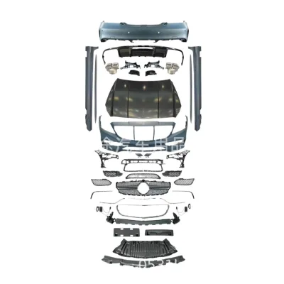 CLS63 Style Front Rear Bumper Kit with Rear Diffuser and Exhaust Tips for Mercedes-Benz CLS-Class W218 2015-2018 Body Kit Upgrade CLS63 Style Front Rear Bumper Kit with Rear Diffuser and Exhaust Tips for Mercedes-Benz CLS-Class W218 2015-2018 Body Kit Upgrade