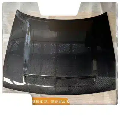 Carbon Fiber Hood Scoop Vent Cover for Dodge Challenger Racing Style Hood Replacement Carbon Fiber Hood Scoop Vent Cover for Dodge Challenger Racing Style Hood Replacement