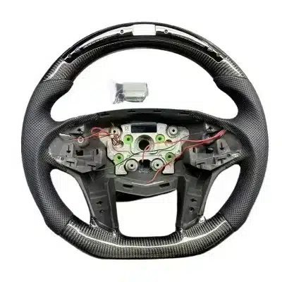 Carbon Fiber Steering Wheel Cover Trim for Cadillac CT4 CT5 ATS XTS XT5 XT6 Interior Modification Accessory Carbon Fiber Steering Wheel Cover Trim for Cadillac CT4 CT5 ATS XTS XT5 XT6 Interior Modification Accessory