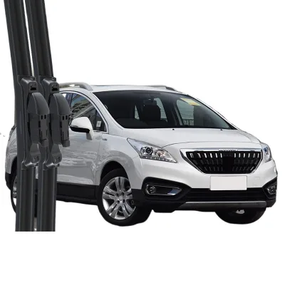 Frameless Windshield Wiper Blades for Peugeot 3008, Silent Rubber Strip Auto Rain Window Wipers Front Pair Frameless Windshield Wiper Blades for Peugeot 3008, Silent Rubber Strip Auto Rain Window Wipers Front Pair