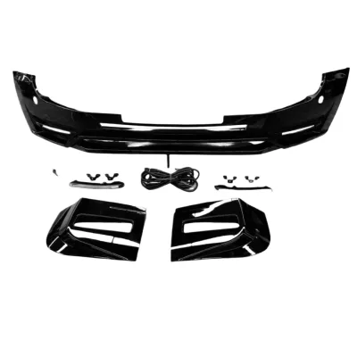 Front Bumper Lip Spoiler with LED Lights for Land Rover Defender Body Modification Kit Front Bumper Lip Spoiler with LED Lights for Land Rover Defender Body Modification Kit