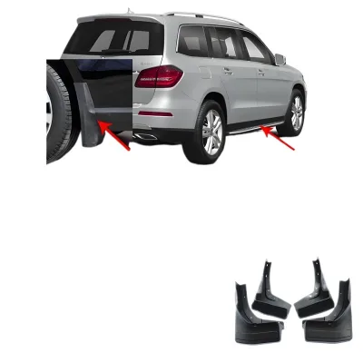 Soft Rubber Mud Flaps Splash Guards for 2015-2019 Mercedes-Benz GLS (Low Trim with Running Boards) Soft Rubber Mud Flaps Splash Guards for 2015-2019 Mercedes-Benz GLS (Low Trim with Running Boards)