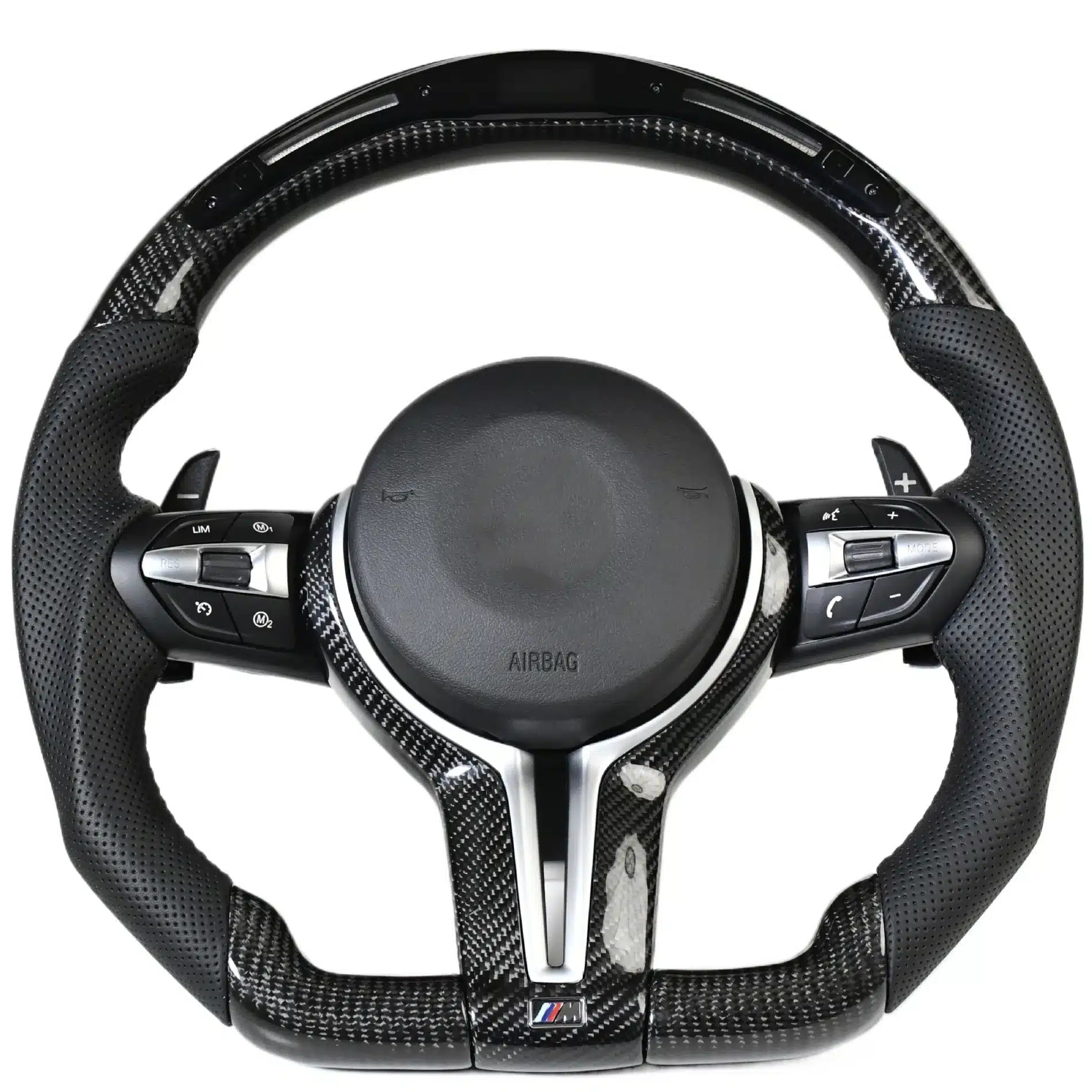 Carbon Fiber Steering Wheel Cover Trim for BMW M3 M4 M5 M-Sport Series