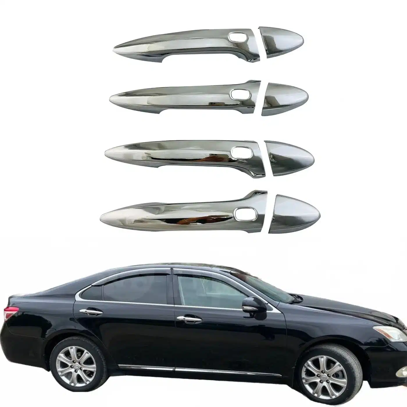 Chrome Exterior Door Handle Set for Lexus ES350 ES240 2006-2010 and IS200 2005-2013