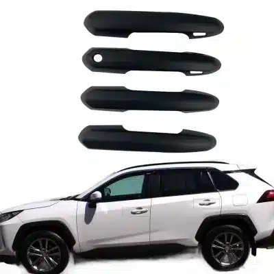 Matte Black Exterior Door Handle Covers for Toyota RAV4 2019-2023 Smart Key Hole Trim Protection Matte Black Exterior Door Handle Covers for Toyota RAV4 2019-2023 Smart Key Hole Trim Protection