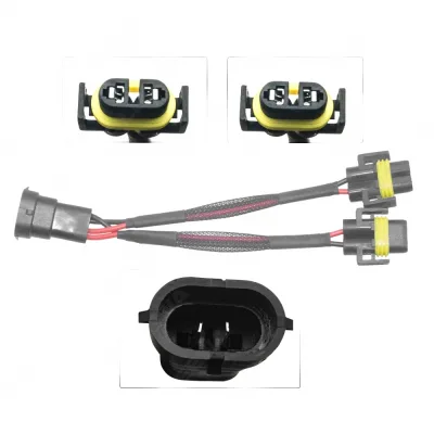 H11 Female to H11 Male HID Ballast Connector Extension Cable Harness for Headlight Retrofit H11 Female to H11 Male HID Ballast Connector Extension Cable Harness for Headlight Retrofit