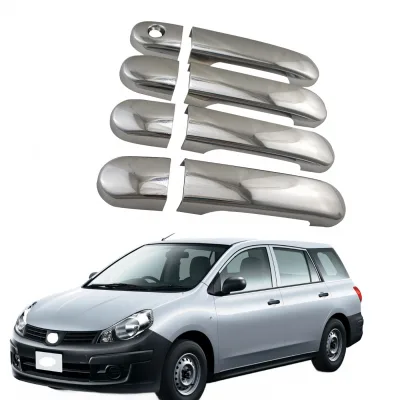 Exterior Door Handle Chrome Plated Set Compatible with Nissan AD VAN 2006