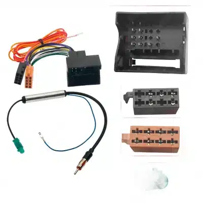 ISO to Quadlock Conversion Wiring Harness with Antenna Adapter for VW Audi Skoda PQ Platform Radio Retrofit ISO to Quadlock Conversion Wiring Harness with Antenna Adapter for VW Audi Skoda PQ Platform Radio Retrofit