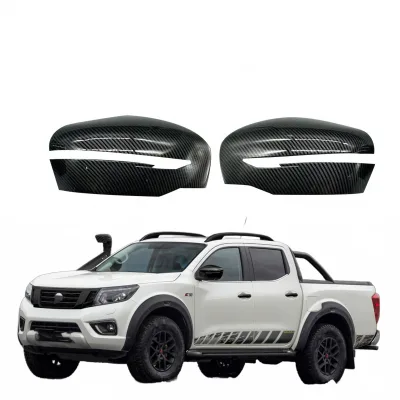 Rearview Side Mirror Covers Carbon Fiber Style for Nissan Navara NP300 Frontier Qashqai 2014-2020
