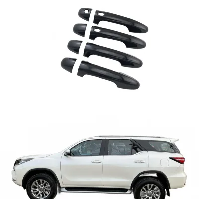 Gloss Black Exterior Door Handle Cover Trim for Toyota Revo Fortuner Innova 2016-2022 Gloss Black Exterior Door Handle Cover Trim for Toyota Revo Fortuner Innova 2016-2022