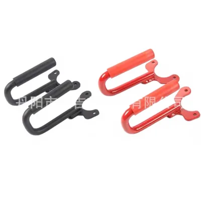 Front Steel Grab Handles Wild Boar Style Roll Bar Grip for Jeep Wrangler TJ 1996-2006, Red/Black