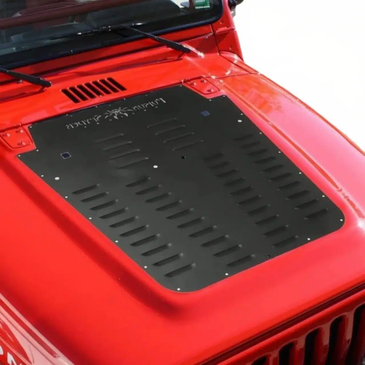 Aluminum Hood Louver Radiant Vent Panel Matte Black for 2007-2017 Jeep Wrangler JK 2/4 Door