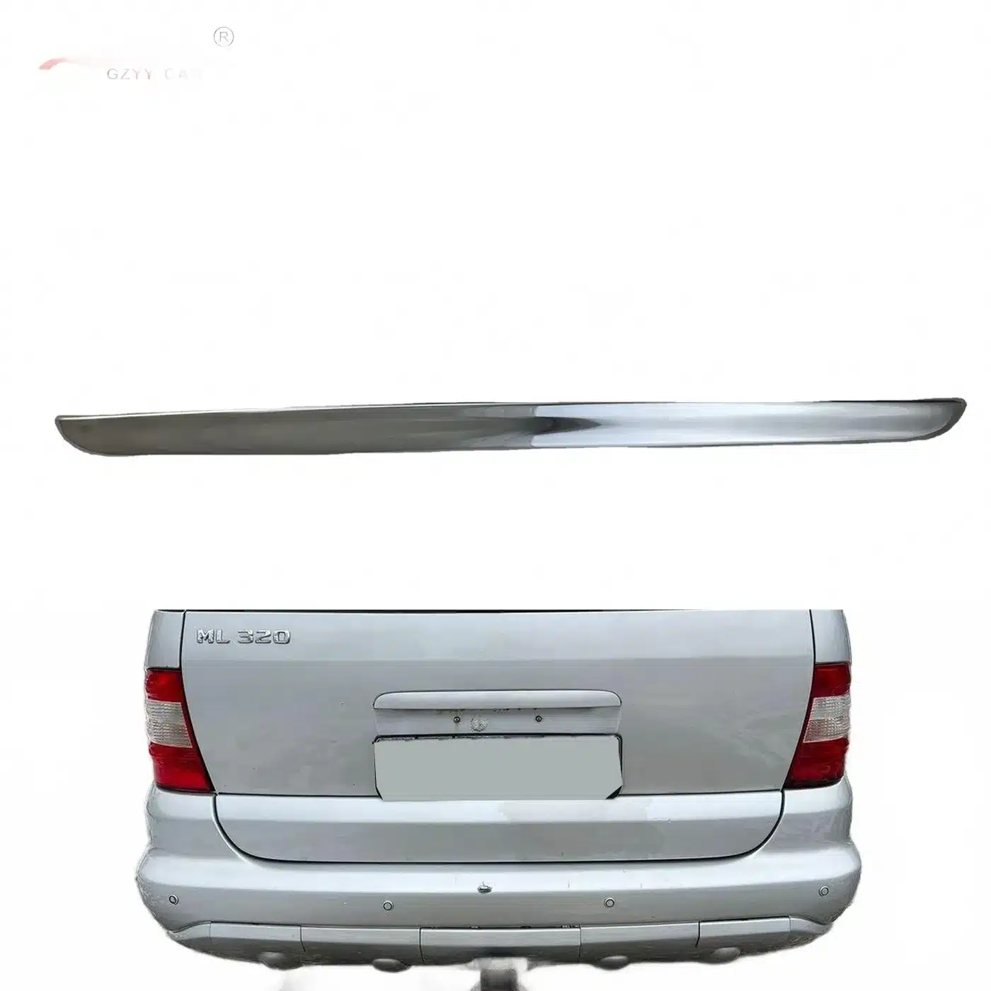 Rear Tailgate Accent Molding Chrome Plated Trim for Mercedes-Benz W163 ML-Class 1998-2005
