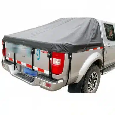 Soft Tri-Fold Tonneau Cover for Nissan Frontier NP300 D22, Waterproof PVC Rear Truck Bed Lid