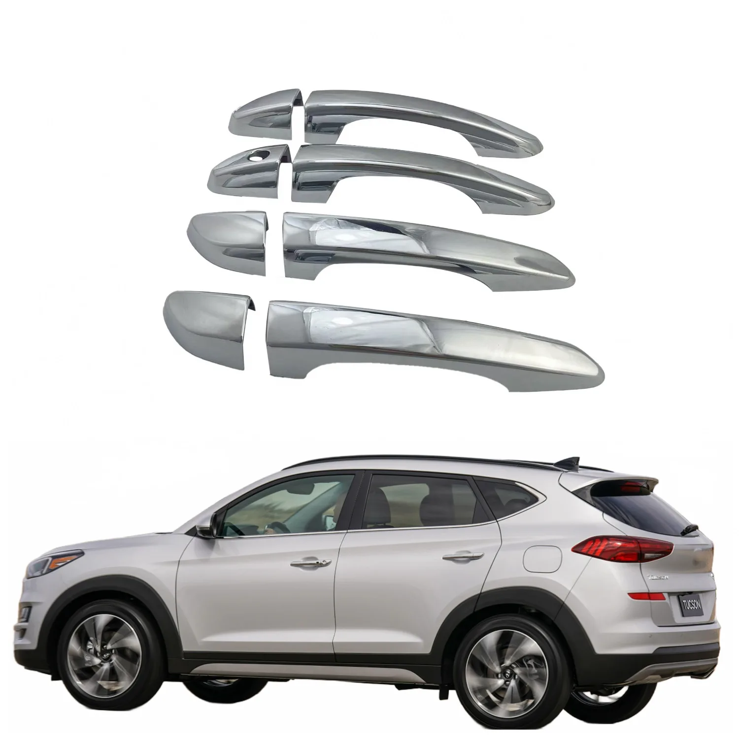 Chrome Exterior Door Handle Cover Trim for Hyundai Tucson 2012-2019
