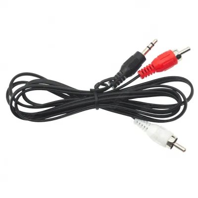 3.5mm to 2RCA Male Stereo Audio Cable Y Splitter, Gold-Plated Connectors, 1.2m/3.9ft 3.5mm to 2RCA Male Stereo Audio Cable Y Splitter, Gold-Plated Connectors, 1.2m/3.9ft