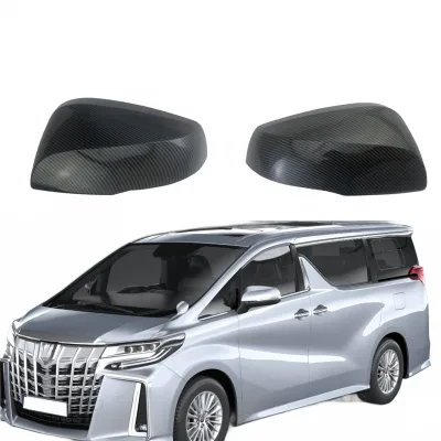 Carbon Fiber Texture Rearview Mirror Covers for Toyota Alphard 30 Series 2015-2023 Side Mirror Housing Caps Carbon Fiber Texture Rearview Mirror Covers for Toyota Alphard 30 Series 2015-2023 Side Mirror Housing Caps