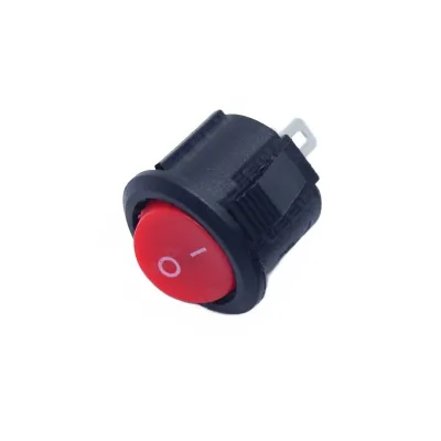 Mini 16.5mm Round Rocker Toggle Switch 2-Pin ON-OFF SPST Control for Marine Auto Automotive Boat