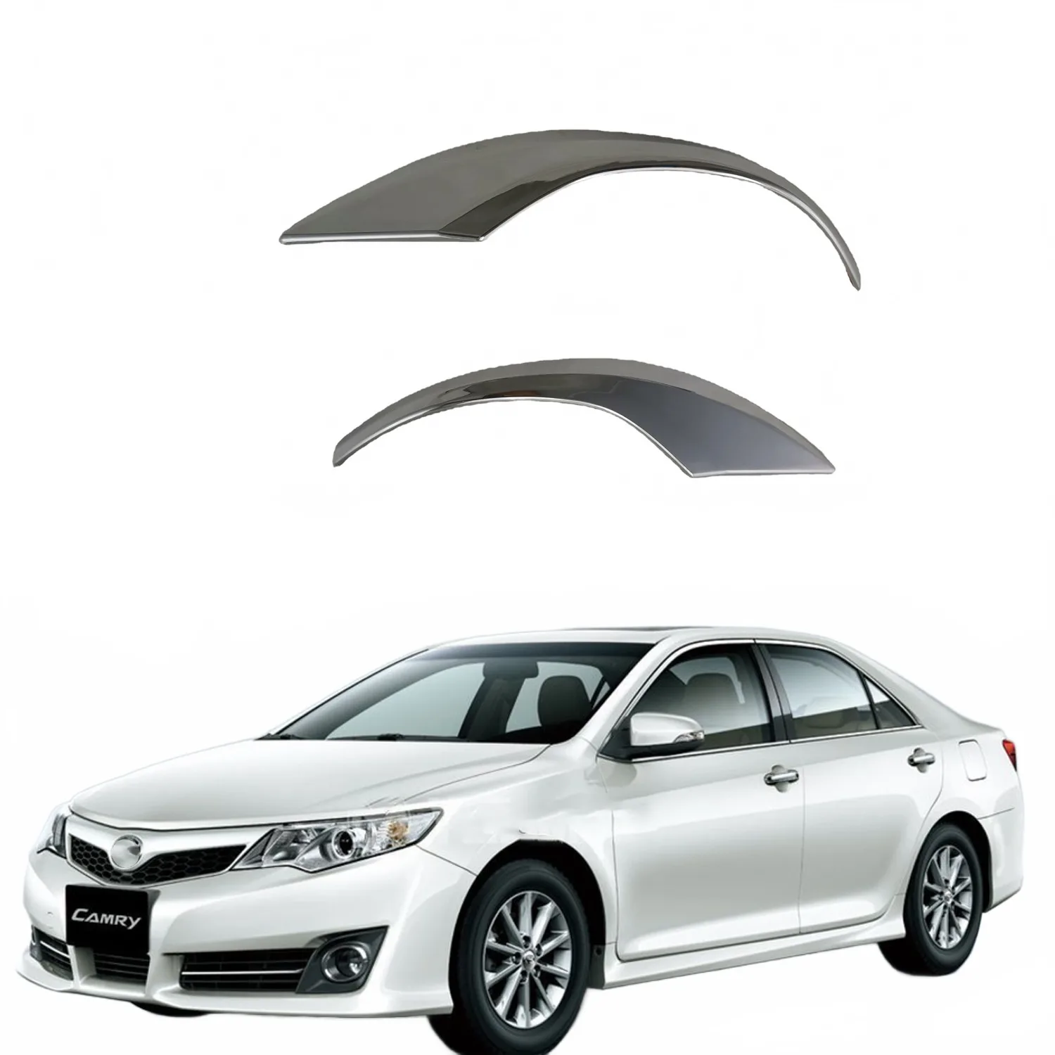 Chrome Side Rearview Mirror Trim Accent Strip for Toyota Camry 2012 and Altis Corolla