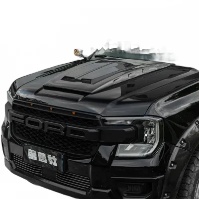 Real Carbon Fiber Hood Air Vent Cover Trim for Ford Ranger Engine Bonnet Decoration Real Carbon Fiber Hood Air Vent Cover Trim for Ford Ranger Engine Bonnet Decoration