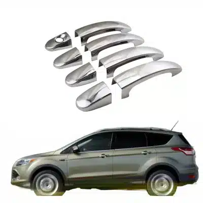 Exterior Door Handle Cover Trims for Ford Kuga/Escape, Chrome/Carbon Fiber Style Protection Decor Exterior Door Handle Cover Trims for Ford Kuga/Escape, Chrome/Carbon Fiber Style Protection Decor