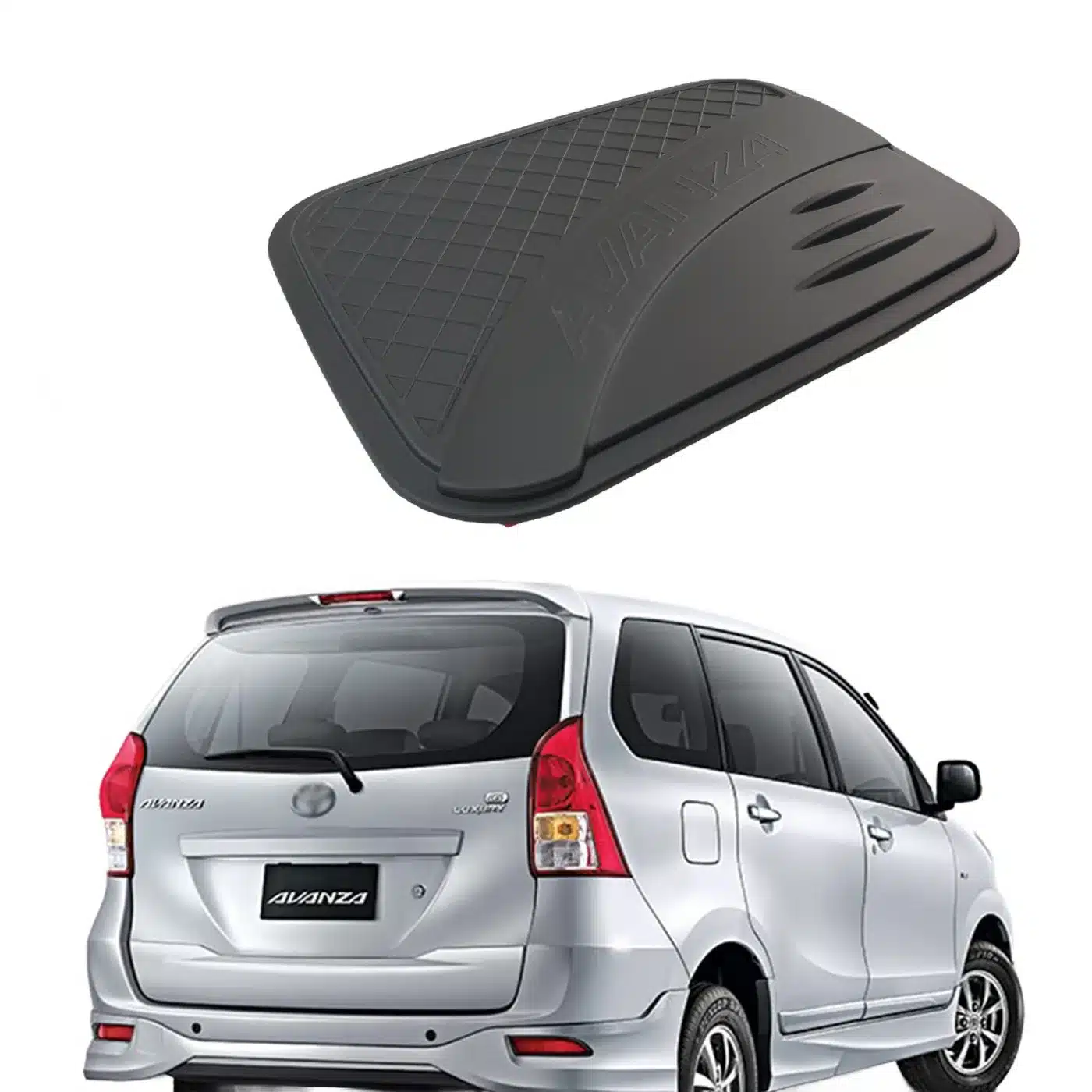 Fuel Tank Cap Cover Exterior Trim, ABS Electroplated Matte Black Finish, Compatible with Avanza 2016