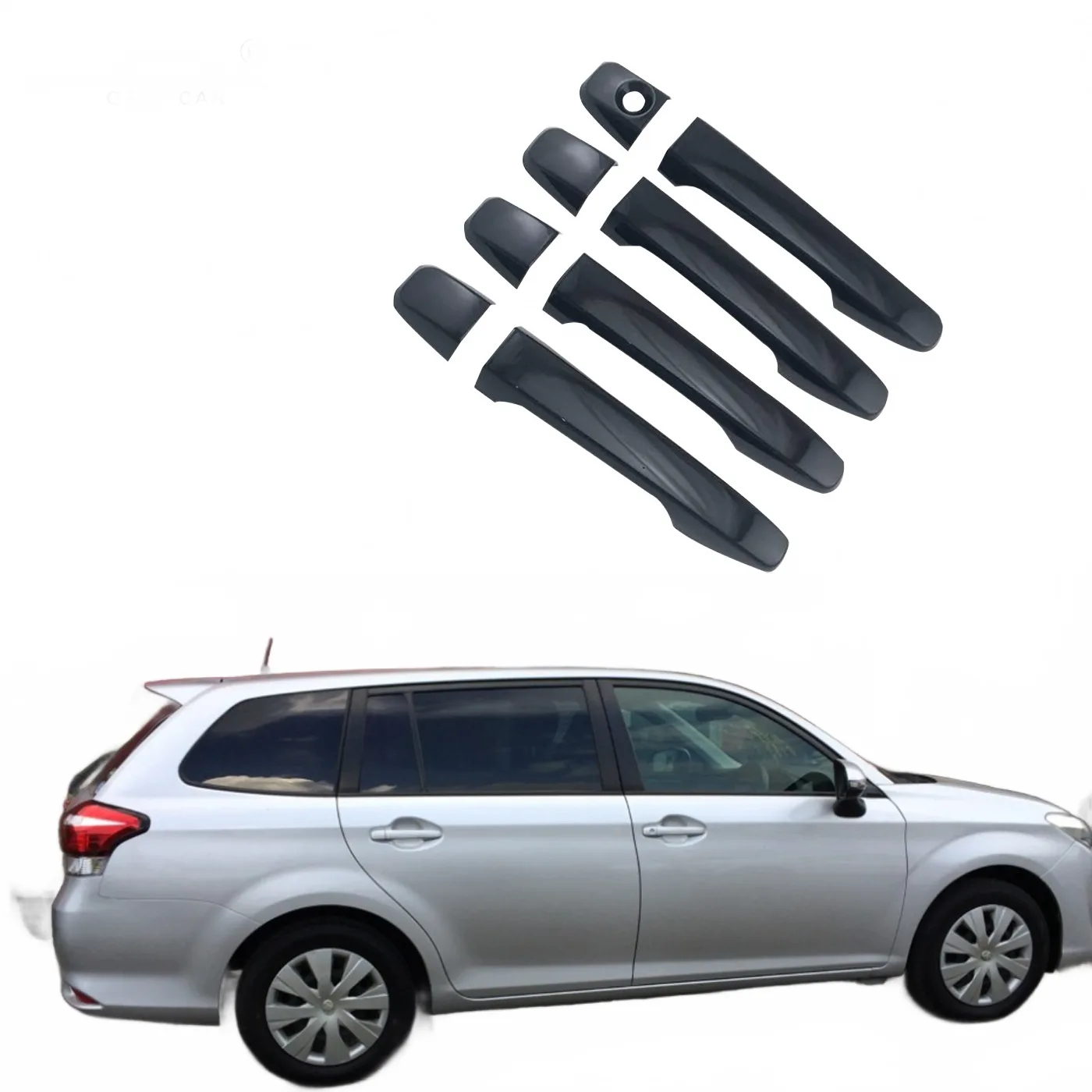 Gloss Black Exterior Door Handle Cover Trim for 2010-2015 Toyota Corolla Fielder Accessories