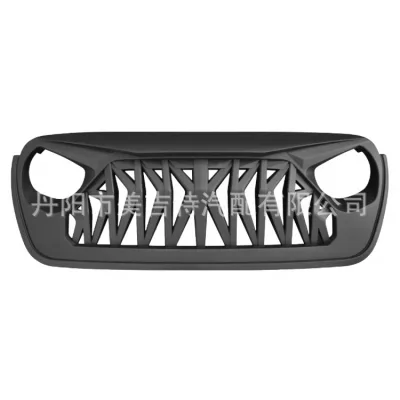 Angry Eye Series Front Grille Wave Matte Black Red for 2018-2024 Jeep Wrangler JL JLU Angry Eye Series Front Grille Wave Matte Black Red for 2018-2024 Jeep Wrangler JL JLU
