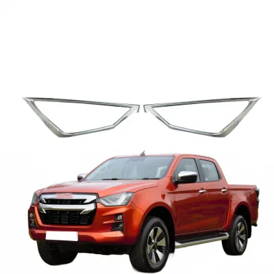 Front Headlight Cover Chrome Plated ABS Headlamp Frame Trim for Isuzu D-Max 2021 Front Headlight Cover Chrome Plated ABS Headlamp Frame Trim for Isuzu D-Max 2021