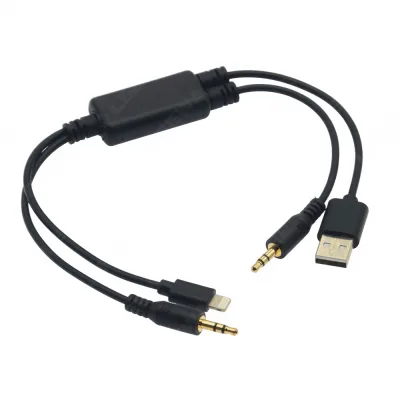 USB and 3.5mm AUX Audio Interface Adapter Cable for BMW and Mini Cooper S6FLA Media Hub USB and 3.5mm AUX Audio Interface Adapter Cable for BMW and Mini Cooper S6FLA Media Hub