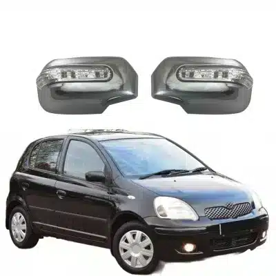 LED Chrome Side Mirror Cover with Indicators for Toyota Vitz Yaris 1998-2003 Pair LED Chrome Side Mirror Cover with Indicators for Toyota Vitz Yaris 1998-2003 Pair